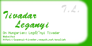 tivadar leganyi business card